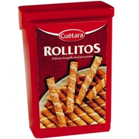 CUETARA Rollitos de barquillo caja 225 grs